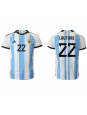 Moški Nogometna dresi replika Argentina Lautaro Martinez #22 Domači SP 2022 Kratek rokav